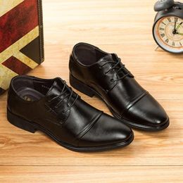 Casual Shoes Men Leather Luxury Lace Up Business Oxford 2024 Breathable Rubber Formal Office Wedding