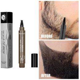 Products Men Beard Filling Pen Beard Enhancer Brush Beard Colouring Shaping Tools Waterproof Hair Repair Pencil Man Cosmetic