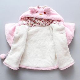 Jackets Sweet Baby Girl Down Coat Parkas Autumn Winter Fleece Jacket Pink Kid Gril Clothes