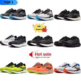 Designer shoes Saucony Running shoes Mens Womens Black White Yellow Orange Violet BRIAN SHRADER Outdoor cross-country mountaineering Cushioning Sports Sneakers