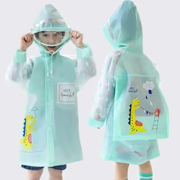 Dinosaur Raincoat Rain Gear Childrens Raincoat Boy Child Water Girl Baby Kindergarten Transparent Primary School Student Poncho 240517