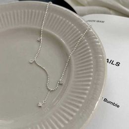 Yongcheng S925 Sterling Silver Necklace Lapped Zircon Pendant Water Drop Elegant Fashion Charm Chain Feminine Fashion