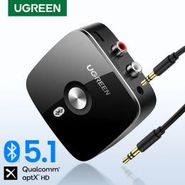 Adapter UGREEN Bluetooth RCA Receiver 5.1 aptX HD 3.5mm Jack Aux Wireless Adapter Music for TV Car RCA Bluetooth 5.0 3.5 Audio Receiver