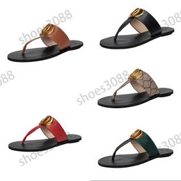 Flip flops designer slides leather sliders luxury sandals famous designer women shoes summer slides flat fashionable letter slippers designer rubber bottom sh037