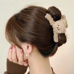 Hair Clips Barrettes Exquisite Womens Cute Plush Claw Clip Autumn/Winter ponytail Big Shark Accessories