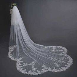 Wedding Hair Jewellery High Quality Cathedral Lace Bridal Veils Wedding Accessories Veil Promotion With Comb 1T cathedral wedding veil