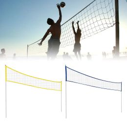 Volleyball Outdoor Portable Volleyball Net Rack Foldable Adjustable Volleyball Net Holder Beach Grass Park Volleyball Badminton Net Stand