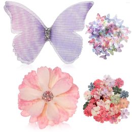 Decorative Flowers 100 Pcs Other Tidying Dustproof Appliances Decor Silk Cloth Party Butterfly Decorations