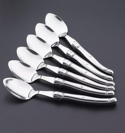 Spoons 85039039 Laguiole Dinner Spoon Stainless Steel Tablespoon Silverware Hollow Long Handle Public Large Soup Rice Cutle8354799