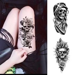 Tattoo Transfer 1pcs Tattoo Sticker Arm Lion Tiger Snake Elephant Temporary Tattoos 3D Forearm Half Sleeve Temporary DIY Fake Tattoos Sticker 240427