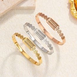 Bangle Personality Hollow Out Abacus Gold Coin Chain For Woman Stainless Steel Plated Bracelets Jewelry Gift Boyfriend