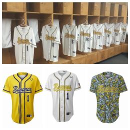 Professional baseball savannah banana jerseys Yellow white camouflage black