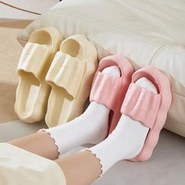 Slippers 2024 Beach Sandals Summer Simple Dot Wave Bubble Thick Sole Women's Shoes Wear Outside Home For Women