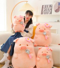 New Cherry Blossom Pig Plush Toy Lulu Pig Doll Bed Doll Doll Grab Machine Cross border Wholesale and Foreign Trade