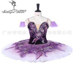 dark purple fairy professional ballet tutu women performance classical costumes adult pancake tutu BT93333622018