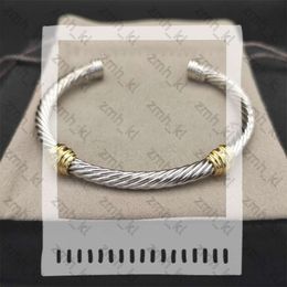 Dy Bangle Jewlery Designer для женщин роскошные ювелирные украшения скрученные кабельные браслеты Классический мужчина дизайнерский дизайнерская пара