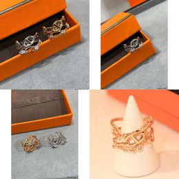 Jewelery Designer Entangle Ring Brand for Womens Yakkin Gold Plating Wedding Engagement Gift with Box Original Quality