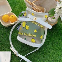 Shoulder Bags Trend Ladies Handbag Fashion Lemon Pattern Women's Bag Transparent High Quality Leather Messenger Underarm