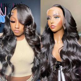 Synthetic Wigs Transparent 13x4 13x6 lace front human hair wig body wave pre shedding Brazilian female Q240427