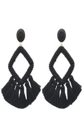 Bohemian Beaded Earrings Handmade Seed Beads Tassel Drop For Women Statement Jewelry Big Brincos 2021 Earings Whole Dangle C6346846