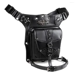 Backpack Fashion Shoulder Crossbody Messenger Bags Men Women's Riding Mobile Phone Bag Vintage Belt Pack Steampunk Waist Leg