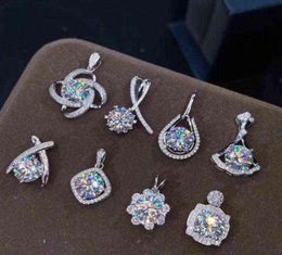 Pendant Necklaces Moissanite Dimond 1 0ctColor 925 Sterling Silver Necklace Exquisite Jewellery Party Wedding Pendants For Women6500593