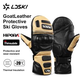 Gloves VXW Ski Gloves Goat Leather Waterproof Windproof Snowboard Skiing Mittens Winter Warm Outdoor Snow Sports Gloves Men's Women's