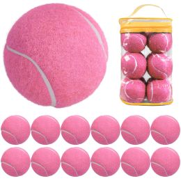 Tennis 12 Pcs Tennis Balls High Bounce Practise Outdoor Training Elasticity Durable Tennis Pressure Matching Tennis Balls