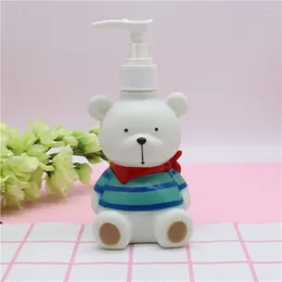 Storage Bottles Bathroom Soap Dispenser Bottle Shampoo Shower Gel Kids Cartoon Press Type Refillable Empty 300ML