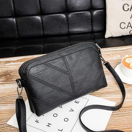 Shoulder Bags Simple Zipper Messenger For Women PU Leather Crossbody Handbags Female Bag Phone Purse Shopping