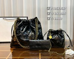 2024Designer Bag Erkek ve Kadınlar Tek Omuz Çantası Vintage Torba El çantası 3 Parçası Yeni Sırt Çantası Çanta Çantası Lüks Torba Kova Çantasının Kombinasyonu