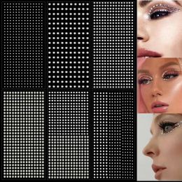 Tattoos Mix 2mm/3/mm4mm Hair Pearls Stick on Self Adhesive Pearls Stickers Face Pearls Stickers for Hair Face Makeup Nail DIY Crafts