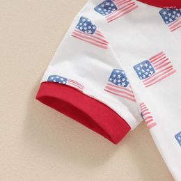 Clothing Sets Toddler Boy 4th Of July Outfit Baby American Flag Print T Shirts Tops Shorts Set Summer Clothes