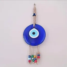 Decorative Figurines Colorful Beaded Wind Chimes With Turkish Greek Glass Blue Eye Evil For Living Room Bedroom Kid's Wall Decoration Gift