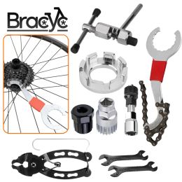 Tools Bicycle Repair Tool Kits Flywheel Removal Chain Breaker Cutter Crank Puller MTB Road Bike Wrench Cassette Bracket Extractor Sets