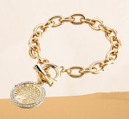 Szelam Gold Chain Rhinestone Tree Of Life Charm Bracelets For Women New Designer 2020 Vintage Bangles Woman2906185