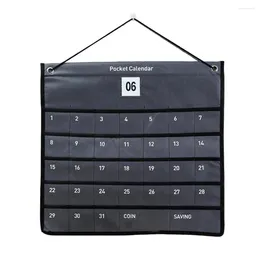 Storage Bags Hanging String Space Saving See-through Calender Bag Pouch Household Stuff