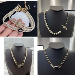 Pendant Pearl Choker Necklace Designer Jewelry Long Neckalce Classic Chain Designed for Women High Quality Gold Necklaces Wholesale s Original Quality