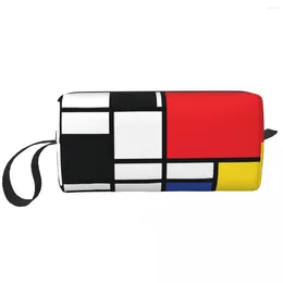 Storage Bags Piet Mondrian De Stijl Makeup Bag For Women Travel Cosmetic Organiser Fashion Abstract Art Colourful Toiletry