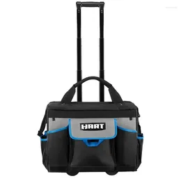 Storage Bags HART 18-inch Rolling Tool Bag Waterproof Bottom Telescoping Pull Handle