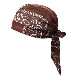 Bandanas Durag Womens Cotton Headscarf Bandana Quick Drying Asslimturbo Pirate Hat Hair Removal Hat Hat Outdoor Sports Bike Hot Hoting 240426