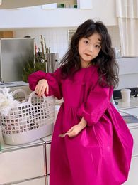Girl Dresses Girls One Piece Long Dress Spring Autumn Loose Fashion Sweet Lovely All-match Outdoor Party Soft