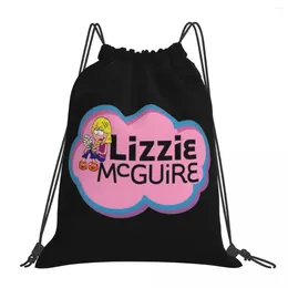 Backpack Lizzie Mcguire Backpacks Multi-function Drawstring Bags Bundle Pocket Storage Bag Book For Travel Students