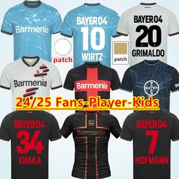 24 25 Bayer 04 Maglie da calcio Leverkusen X H A K A Boniface Palacios Wirtz Grimaldo Hofmann Hincapie Tapsoba Schick Frimpong 23 24 25 Men Kids Special Football Shirts