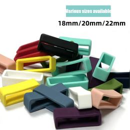 Devices 6pcs Rubber Ring Watch Strap Loops Silicone Replacement Watch Band Keeper Holder Retainer 20 22 26mm Movable Watch Ring Circle