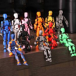 Action Toy Figures Multi functional mobile deformable robot 3D printing human body model Lucky 13 robot mobile characters adult toys childrens toysL2403