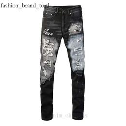 Mens Jeans Mens Designer Jeans Men Denim Amirir Fashion Broken Hole Design Bikers Amirir Pants Man Straight Leg Zipper Denim Jeans Tight Fitting Jeans 3236