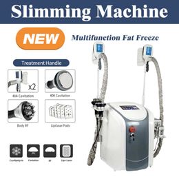 Other Beauty Equipment 2024 Fat Freezing Equipment Waist Slim Cavitation Rf Reduction Lipo Laser 2 Heads Can Work At The Same