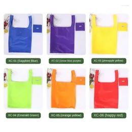 Storage Bags Reusable Shopping Bag Foldable Polyester Environmmental Friendly Grocery Folding Totes