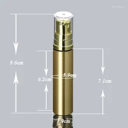 Storage Bottles Capacity 10ml 100pcs/lot Gold Colour Lotion Pump Airless Bottle With High Quality